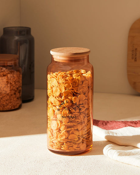 Colorful Glass Food Storage Jar - 1400ml
