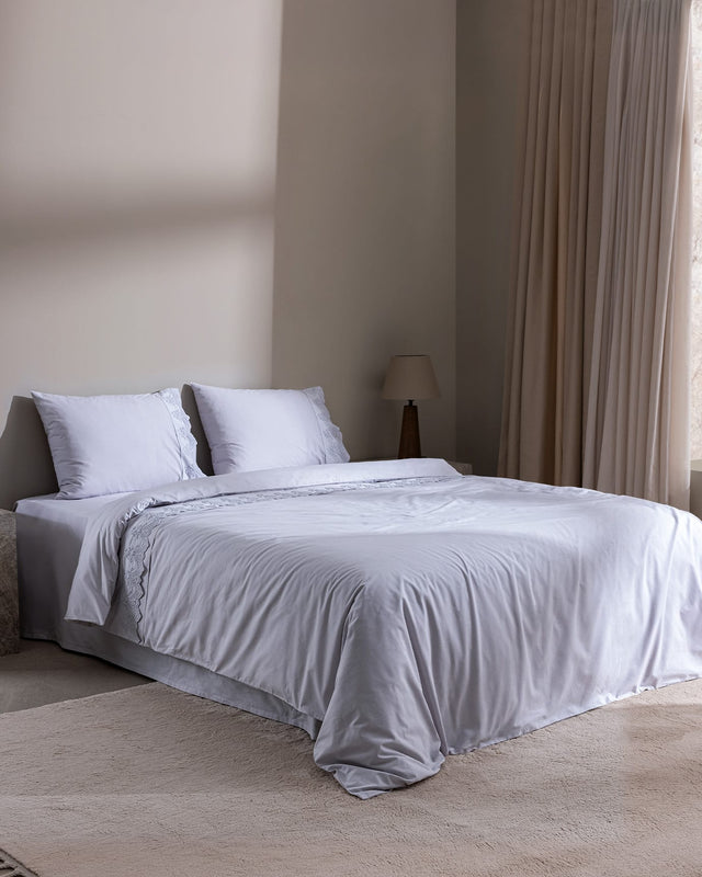 Double Size 100% Cotton Embroidered Bedding Set