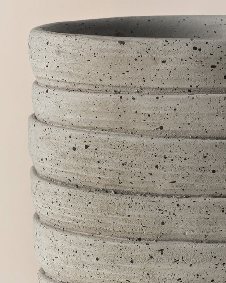 Durable Cement Planter - Modern Minimalist Soft Grey Finish