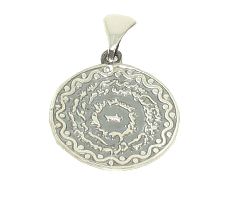 925 Sterling Silver Round Seal of Solomon Pendant - Spiritual
