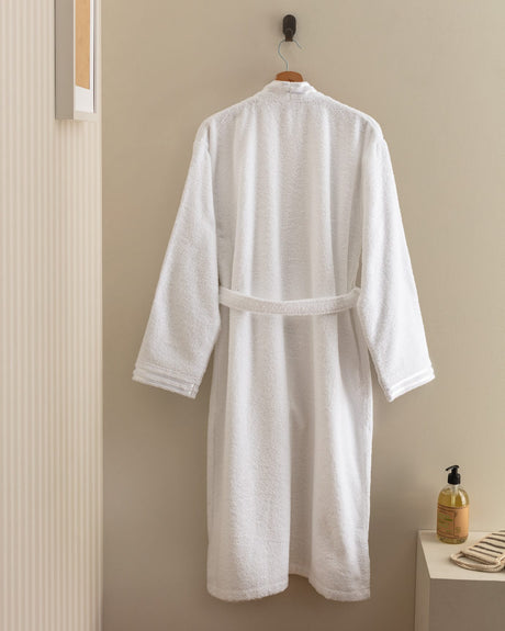 100% Cotton Unisex Bathrobe - Absorbent Kimono Style for Comfort