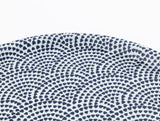 Bandeja redonda antideslizante recubierta de cuero - Diseño elegante Rêve Bleu