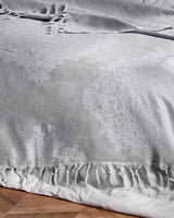 Cotton Blend Double Bedspread - Alisya Grey Comfort