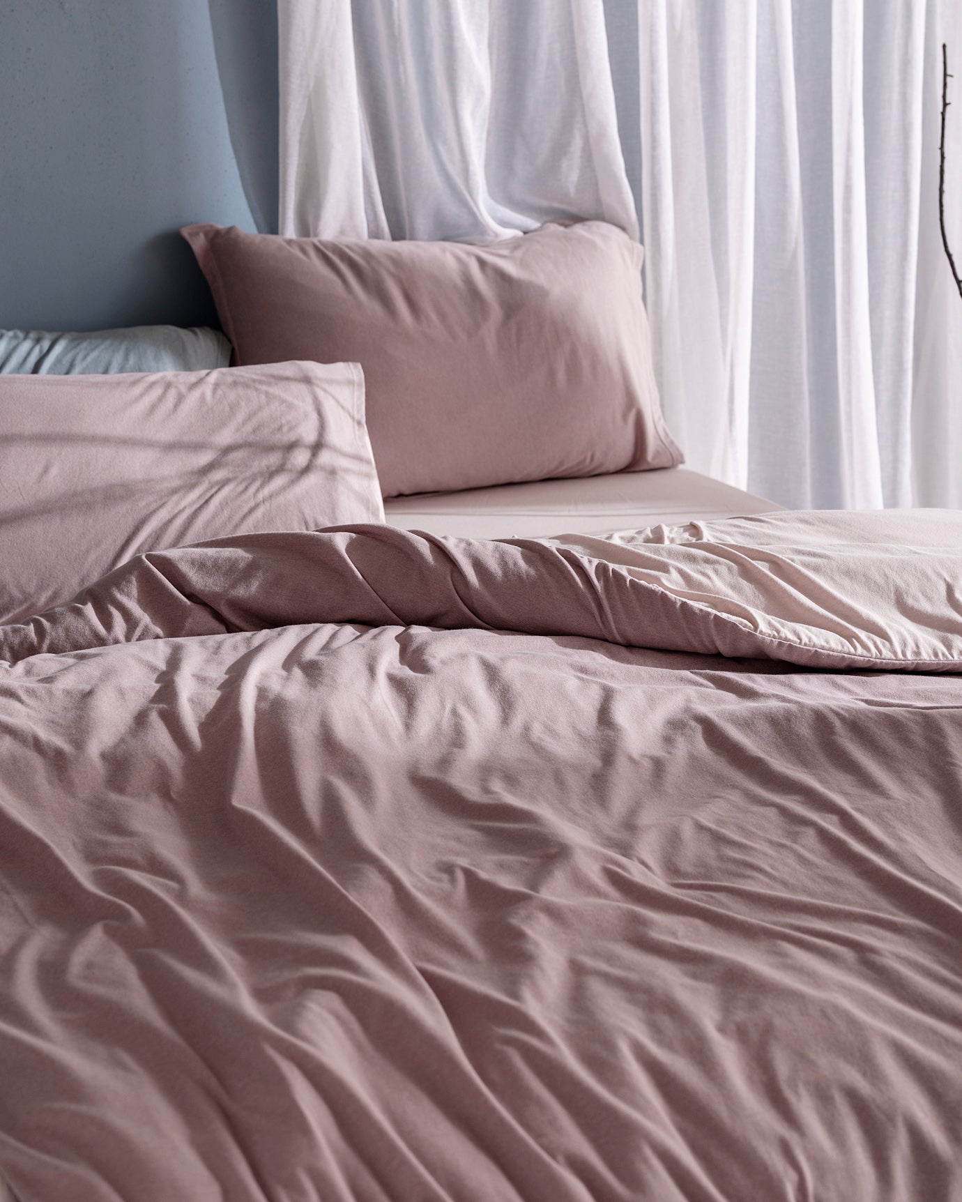 Cotton Blend Jersey Single Duvet Cover Set - Soft & Fitted