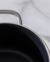 Titanium Enamel Deep Cooking Pot, 18 cm, White