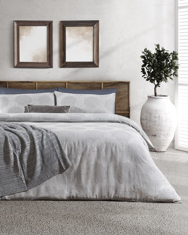 Viscose Cotton Blend Double Duvet Cover Set - Carmeline Jacquard