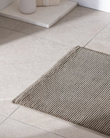 Soft 100% Cotton Bath Mat Towel - Absorbent Foot Towel for Bathroom - Brown