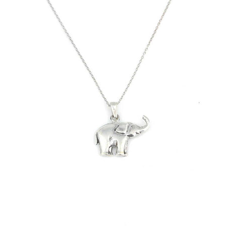925 Sterling Silver Elephant Charm Necklace - Symbol of Wisdom