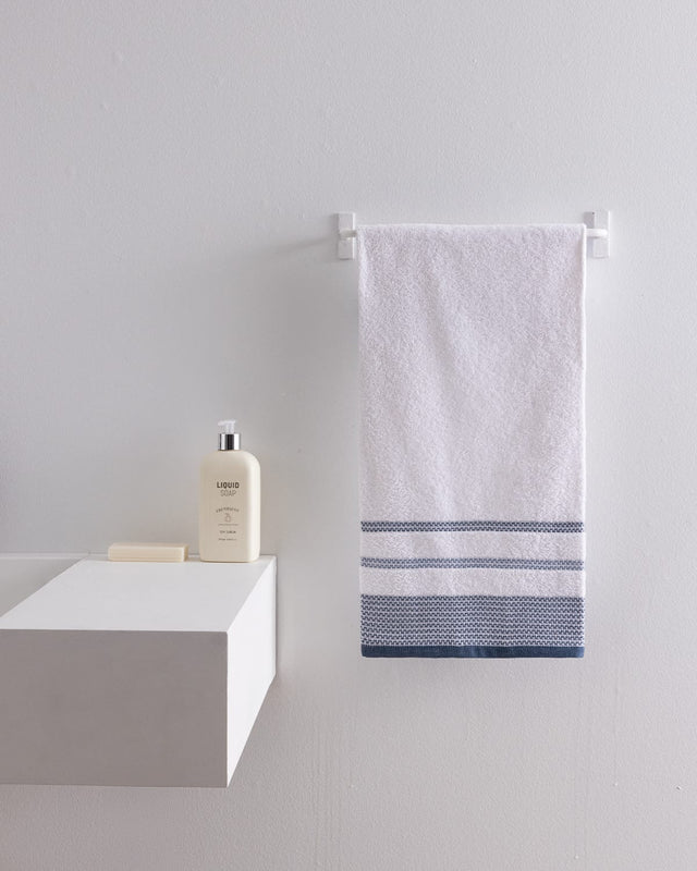 Ultra Soft Cotton Face Towel - Absorbent Navy Blue & Blue