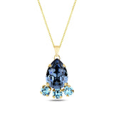 Crystal Chandelier Necklace - Elegant Marquise & Pear-Cut Design