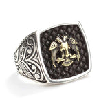 Bague homme en argent sterling 925 - Design aigle anatolien