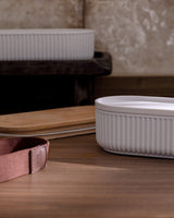 Brown Wood Lid Food Storage Containers - Set of 2 - 500ml Each