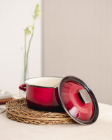 20 cm Red Deep Cooking Pot - Versatile Saucepan