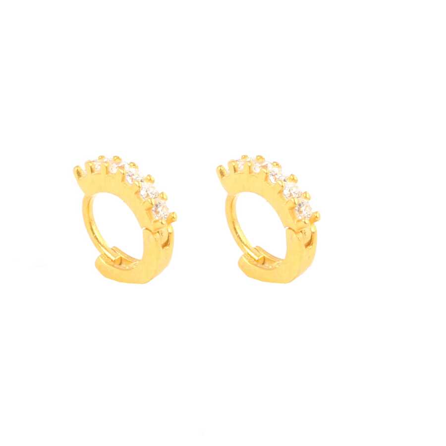 Premium 925 Sterling Silver Six Stone Cartilage Earring