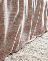 King Size 100% Cotton Crepe Printed Duvet Cover Set - Powder Pink