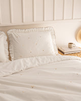 100% Cotton Ranforce Double Duvet Set - Embroidered Design