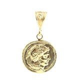 Premium 925 Sterling Silver Alexander Head Medallion Pendant