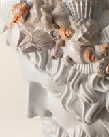 Busto di Poseidone in Resina Bianca - Scultura di Mitologia Classica