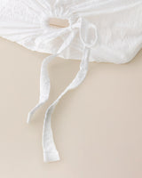 Washed Seersucker Embroidered Double Duvet Cover Set