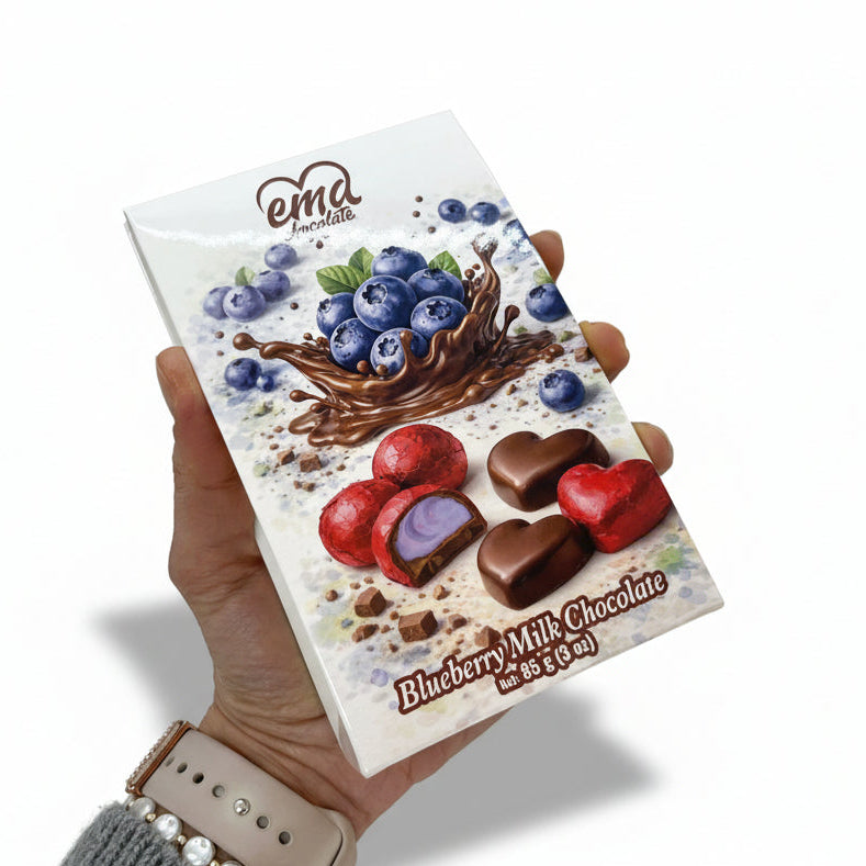 Gourmet Chocolate Blueberry Cream Filled Bar