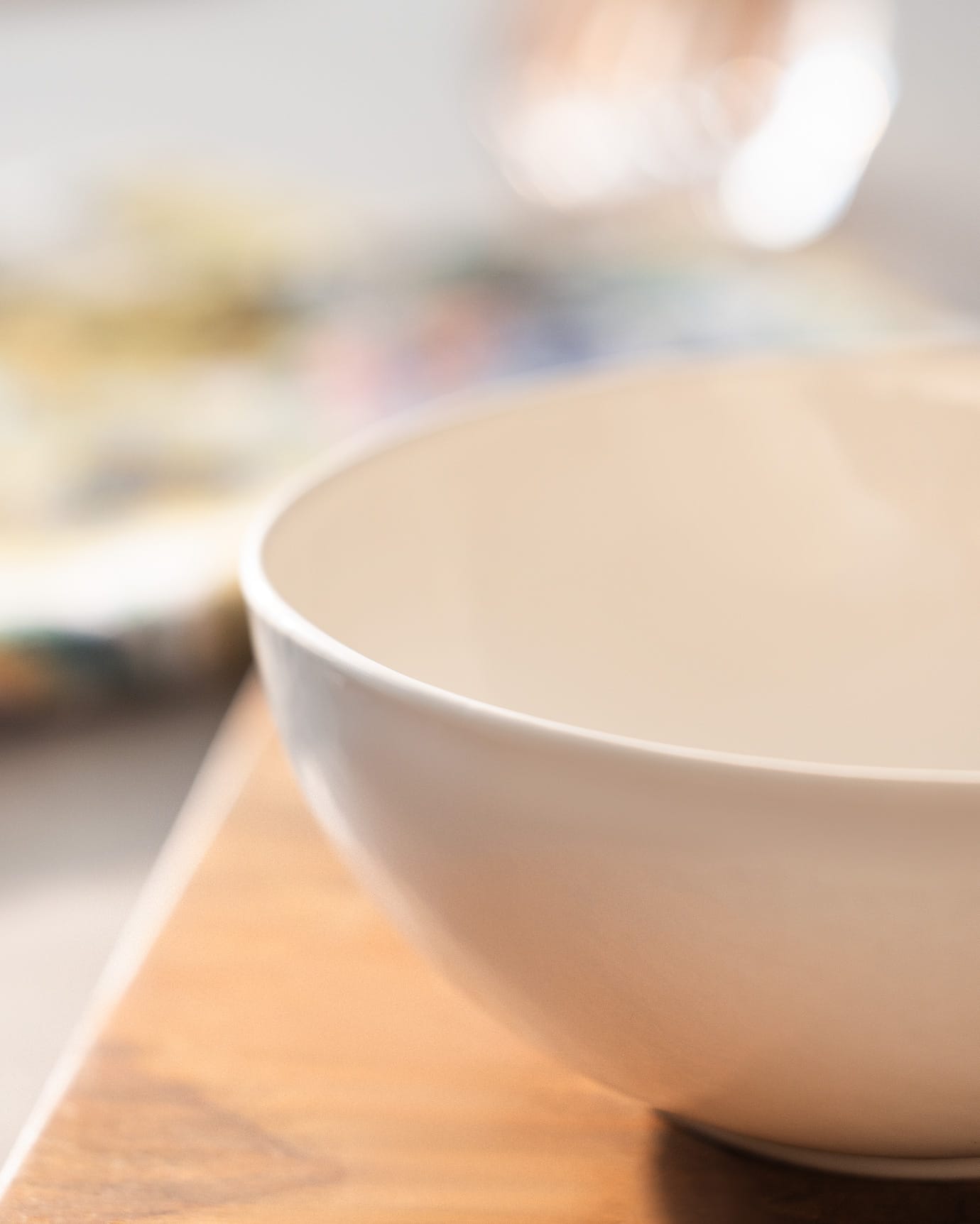 Souci Cream Decorative Serving Bowl - 17 cm