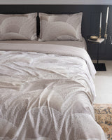Premium 100% Cotton Sateen Double Duvet Set - Elegant Printed Design