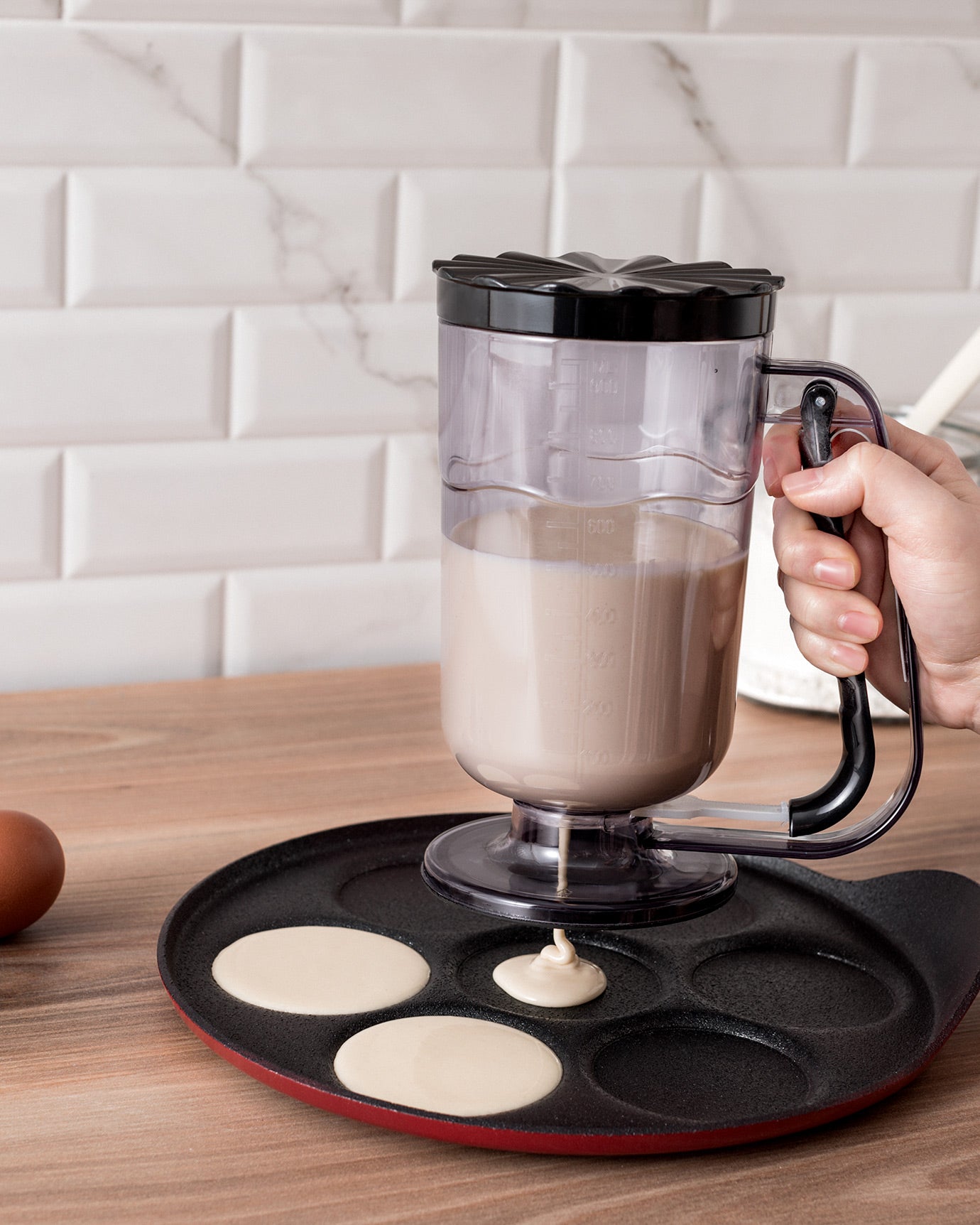 Handheld Batter Dispenser for Pancakes, Cupcakes & Waffles