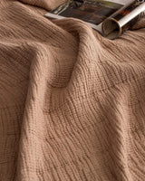 Cotton Blend Single Bedspread - Textured Design