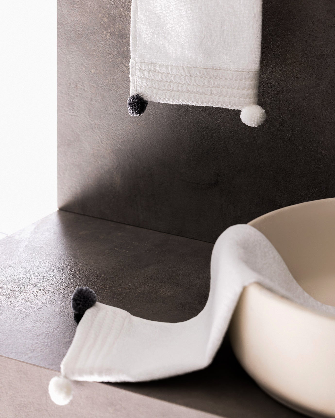 2er-Set Handtücher aus 100 % Baumwolle – Creme – Weich & Saugfähig