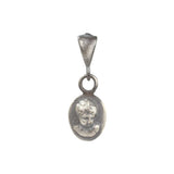 925 Sterling Silver Elizabeth Figure Oval Medallion Necklace Pendant