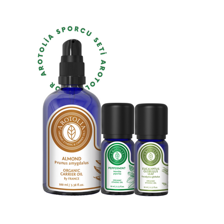 Athlete Recovery Essential Oil Set with Peppermint and Eucalyptus