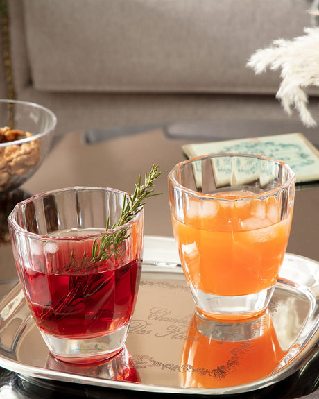 Elegant Clear Glass 4-Piece Drinkware Set - Modern Tableware