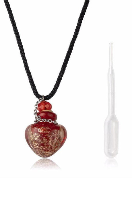 Red Heart Aroma Diffuser Necklace - Scented Wellness Pendant