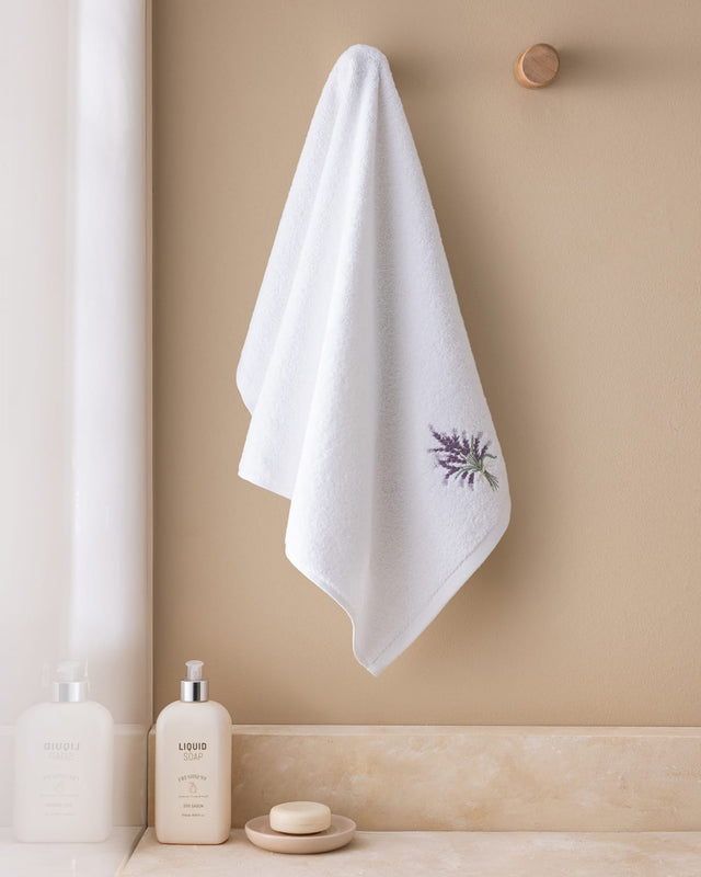 100% Cotton Face Towel - Embroidered Delor Design