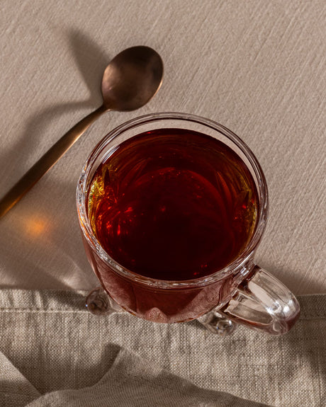 Elegant Clear Glass Tea Cup Set - Modern Minimalist Design