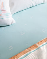 Simone Double 100% Cotton Printed Coverlet Set, Orange