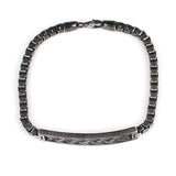 Elegant 925 Sterling Silver Cube Chain Bracelet - Braided Motif