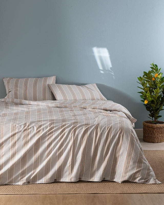 Darvell King Size Yarn Dyed Duvet Cover Set