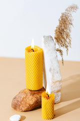 Natural Beeswax Square Candle - Pure & Eco-Friendly Home Decor