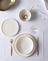 New Bone China 24-Piece Dinner Set - White & Gold Mirage