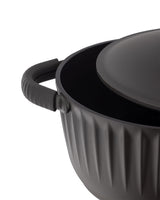 20 cm Brown Cooking Pot with Lid - Durable Kitchen Saucepan