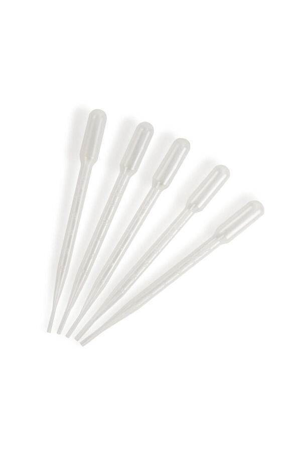 Pasteur Pipettes for Liquid Transfer - 3mL Disposable Droppers, 5-Pack Set