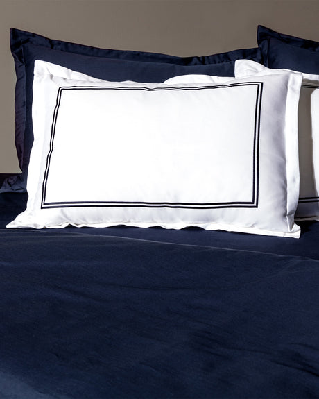 Cotton Sateen King Size Duvet Cover Set - Embroidered Jacinthe Design