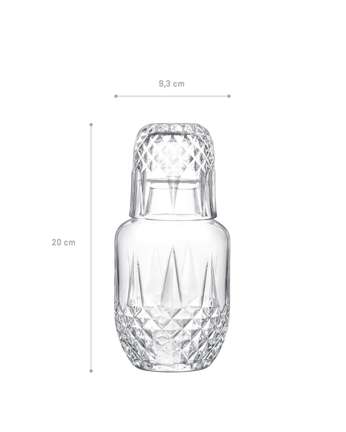 High-Quality Clear Glass Bedside Carafe - Elegant Audrey Design