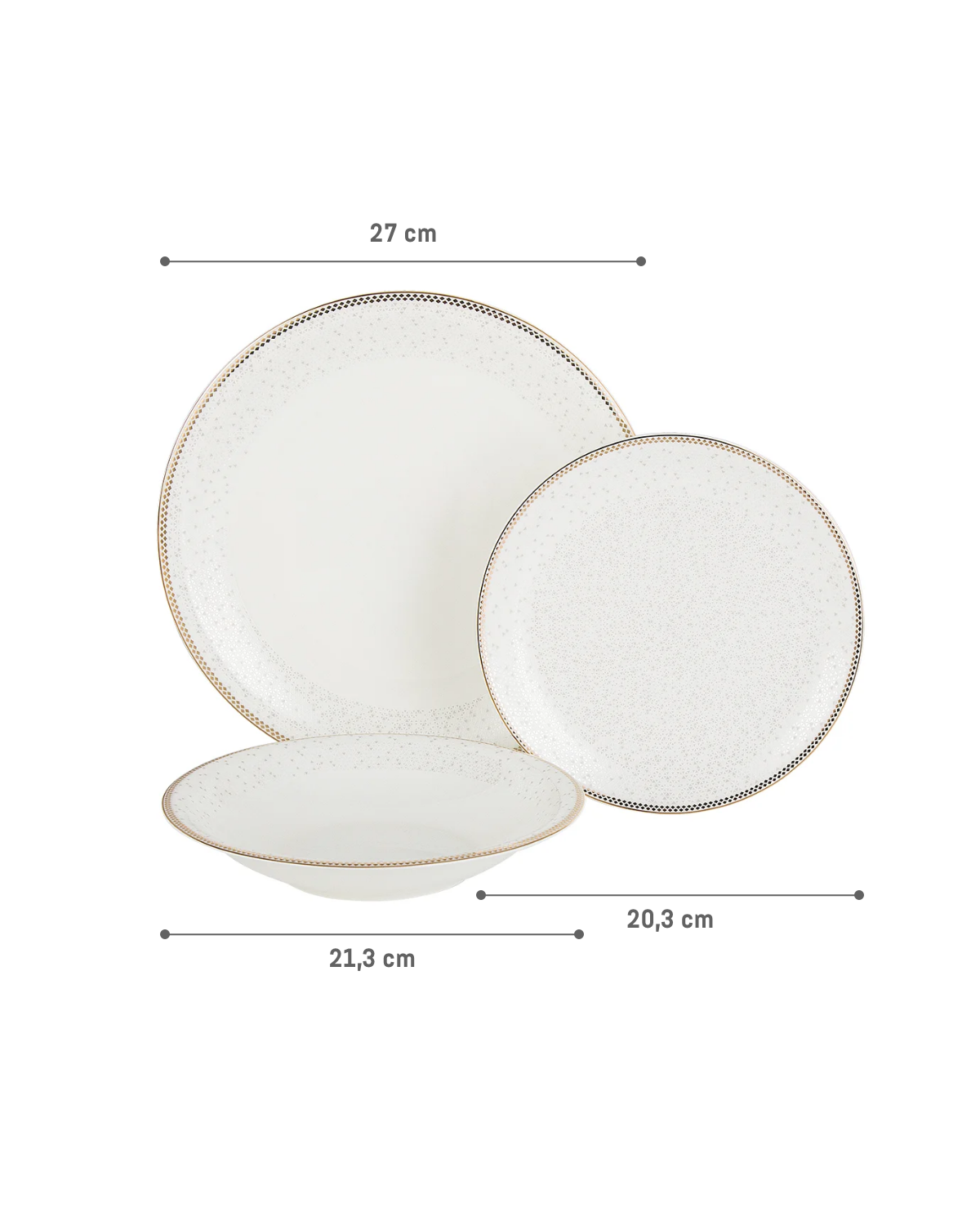 Fine Bone Porcelain 6-Person Dinner Set - Classic White Elegance