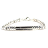 Premium 925 Sterling Silver Onyx Detailed Bracelet