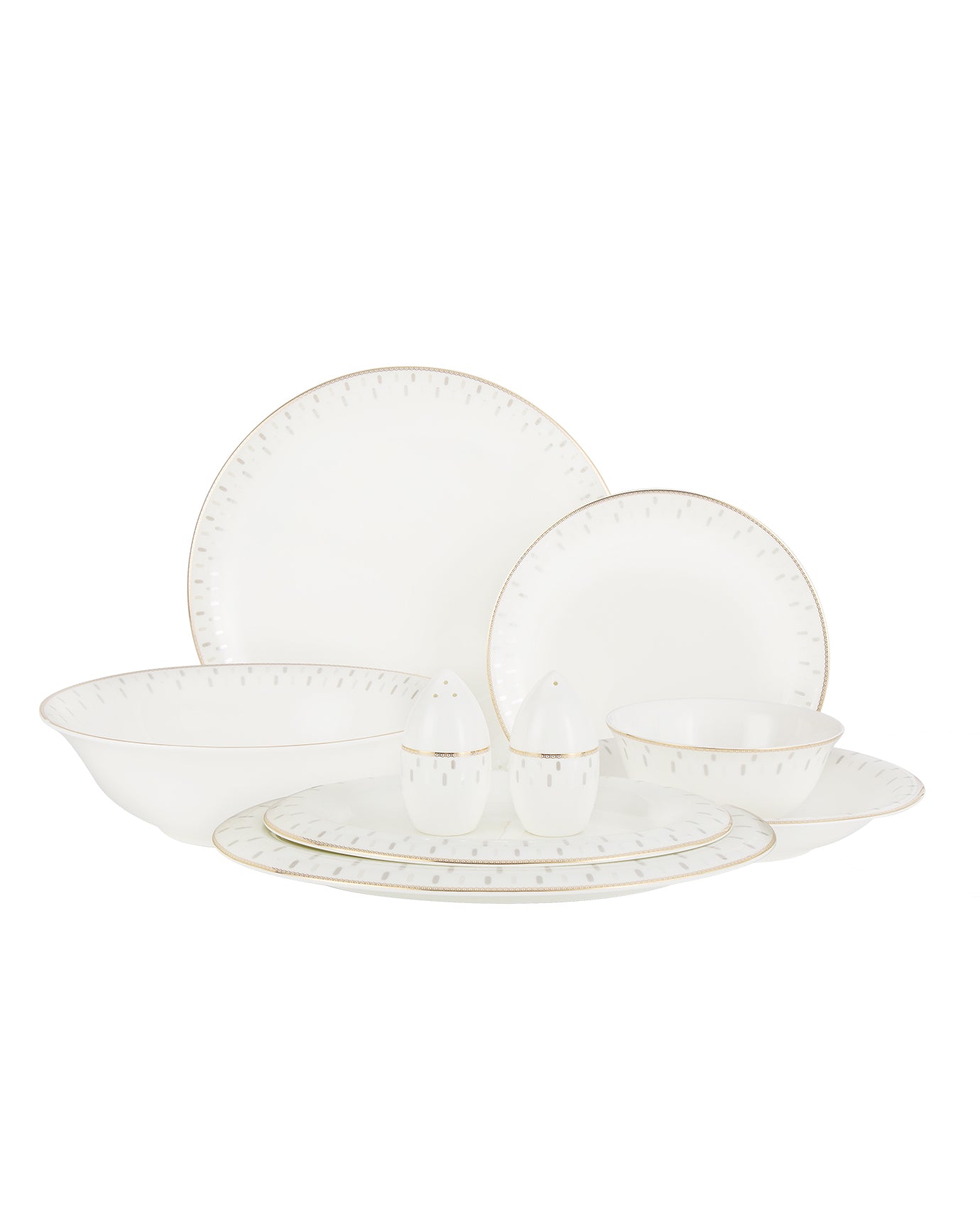 Fine Bone Porcelain 6-Person Dinnerware Set - Elegant Everyday