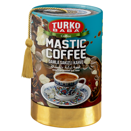 TURKOBABA Gourmet Mastic Flavored Turkish Coffee Blend - 200g