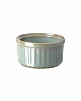 Juego de 2 Ramequines Verdes para Soufflé - Platos para Hornear de Cerámica de 10 cm