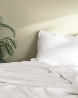 Pure Cotton Double Bedspread Set - Geometric Triangle Pattern